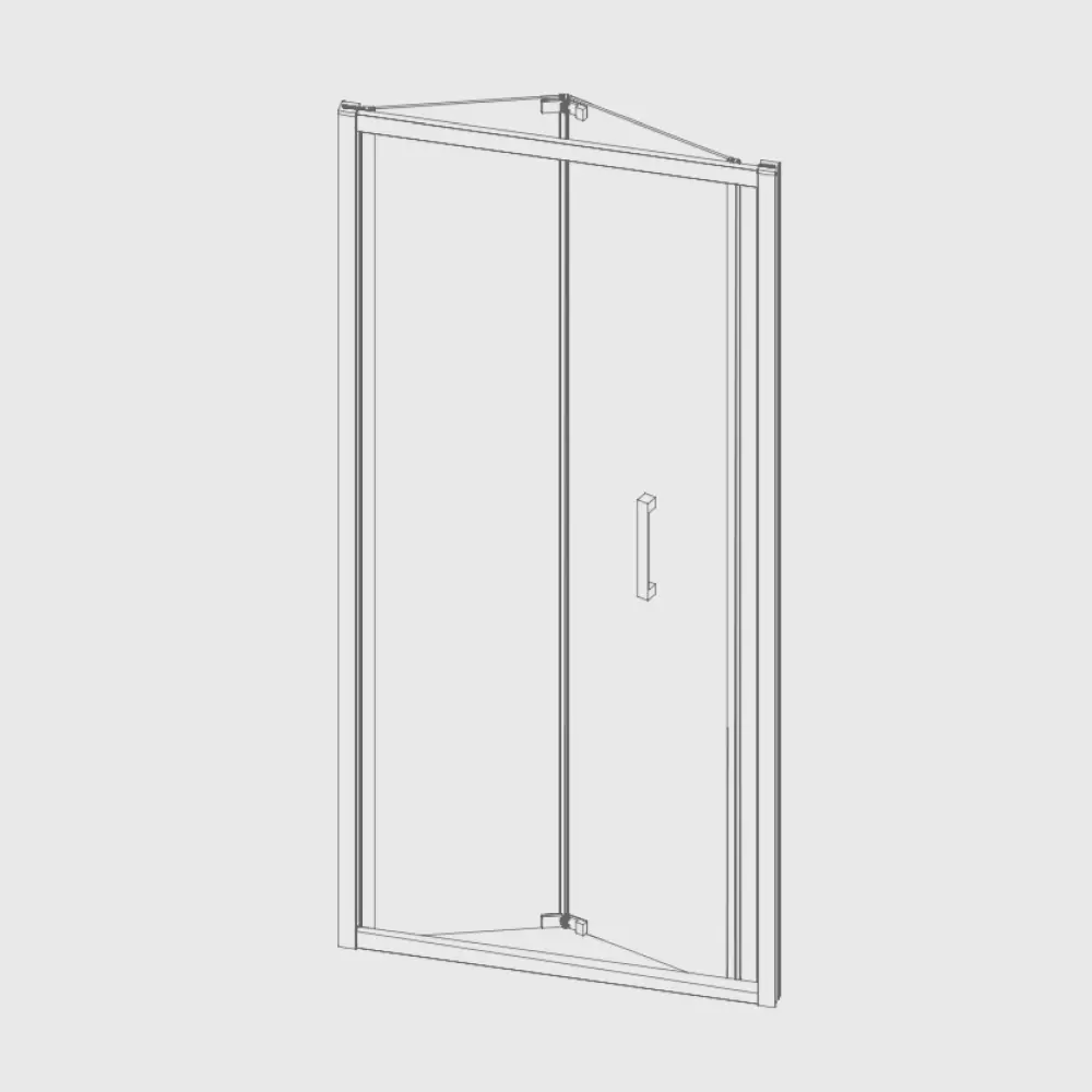 Puerta plegable s300 90 cm s/ lateral Resistente la Humedad