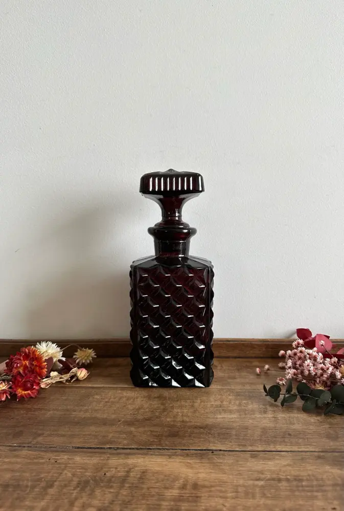 Taburete Alto Carafe de bar en verre teinté violet