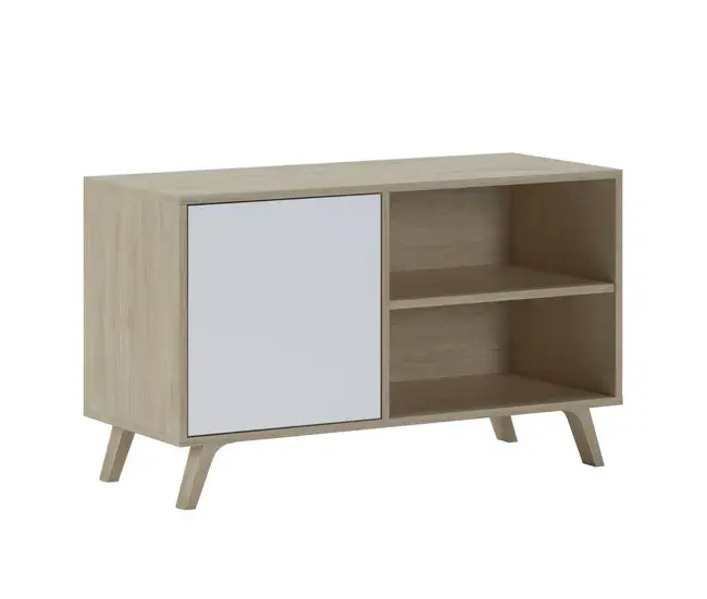 Mesa Nido Mueble TV Wind 100 Blanco-Puccini, Puccini-Blanco, Gris Antracita-Puccini, Puccini-Gris Antracita, Blanco mate-G...