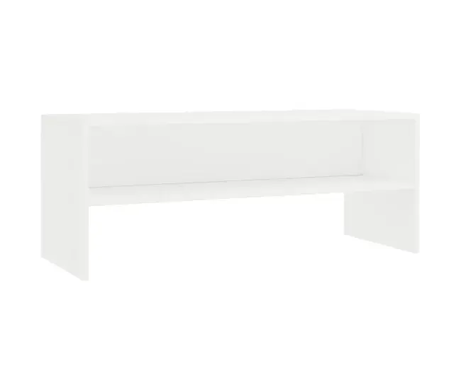 Mueble de TV madera contrachapada gris hormigón 100x40x40 cm Montaje Incluido