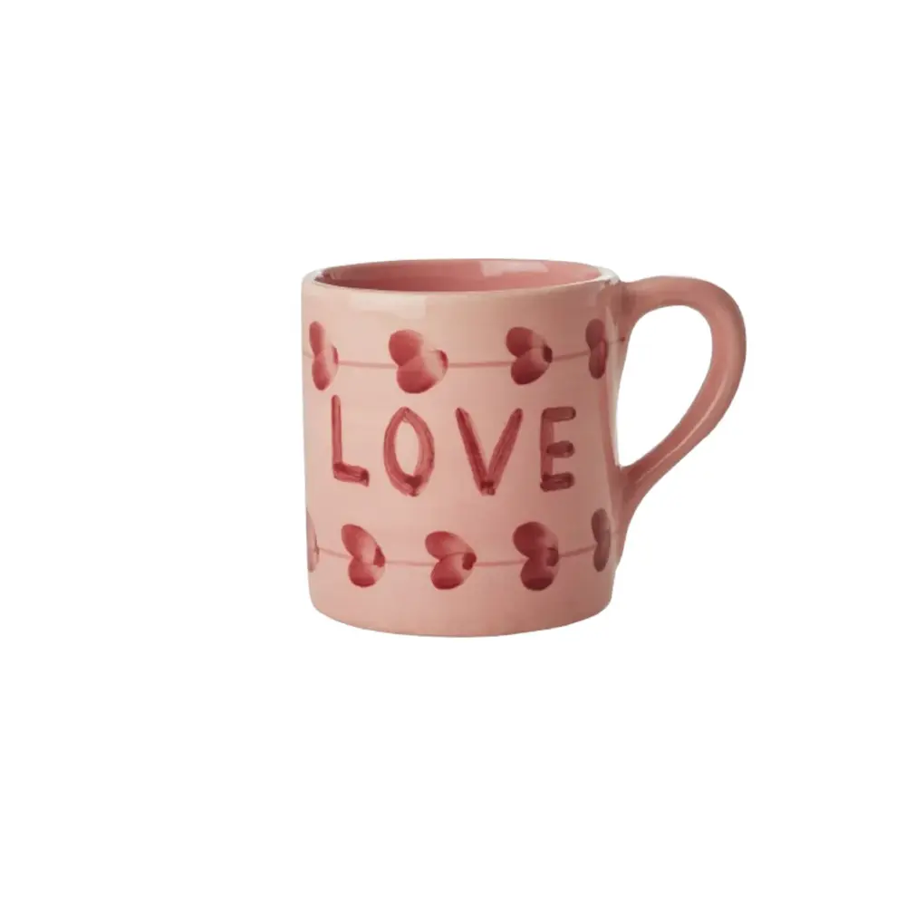 Arte Abstracto Mug céramique LOVE Ø 9.5 cm - rose