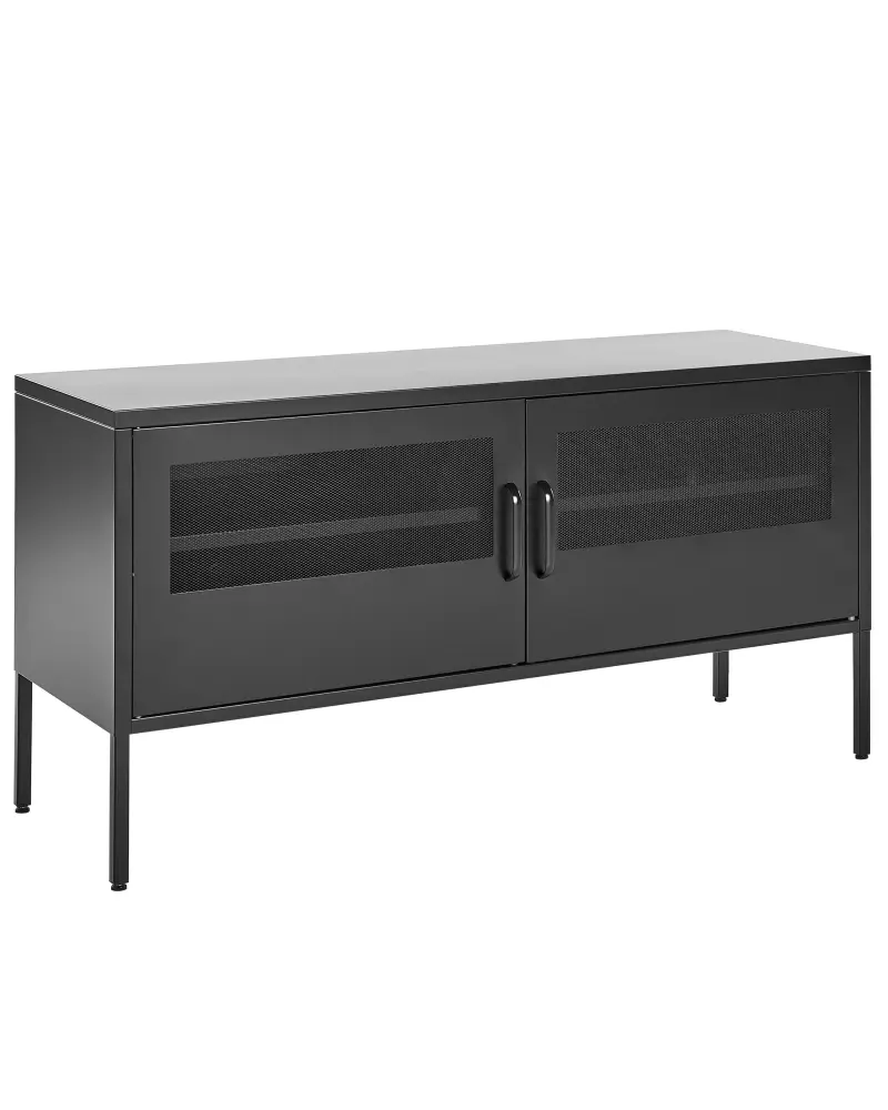2 Door Metal Sideboard Black MORLEY