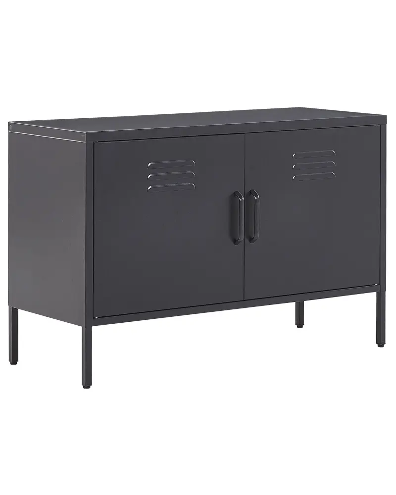 2 Door Metal Sideboard Black URIA