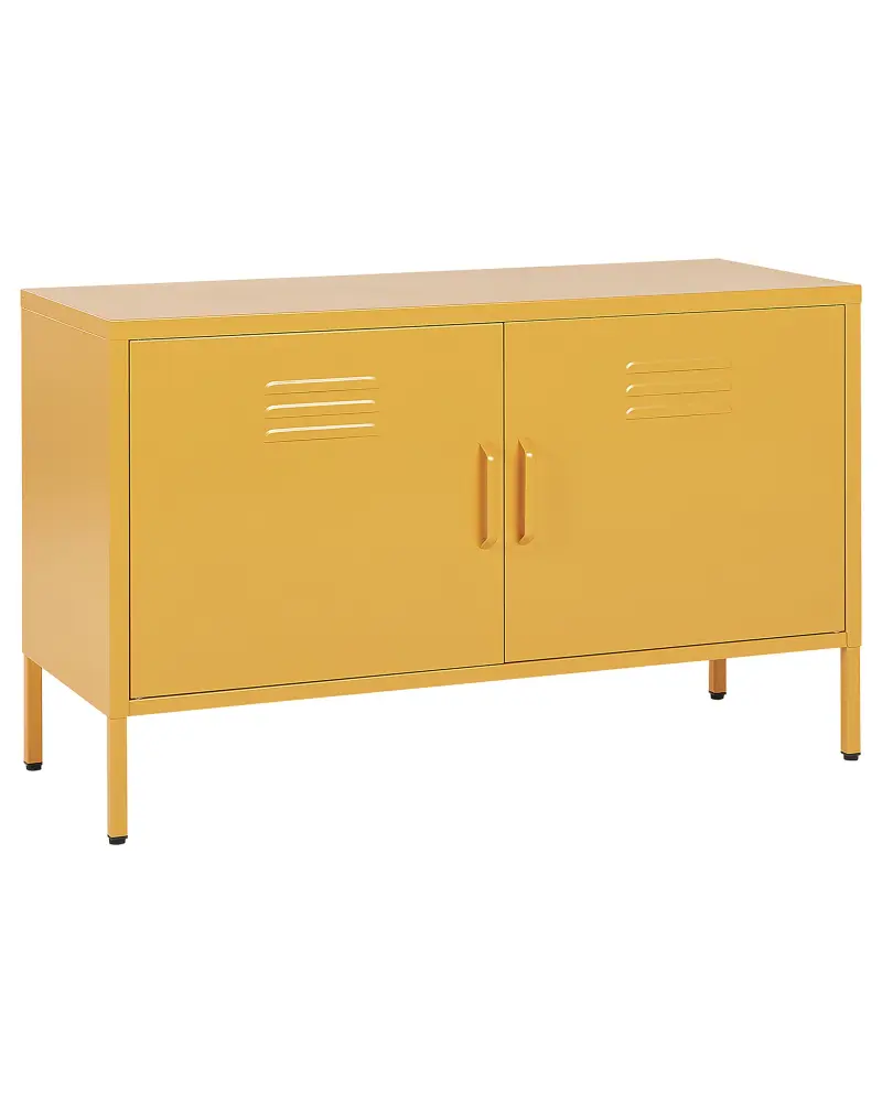 2 Door Metal Sideboard Yellow URIA