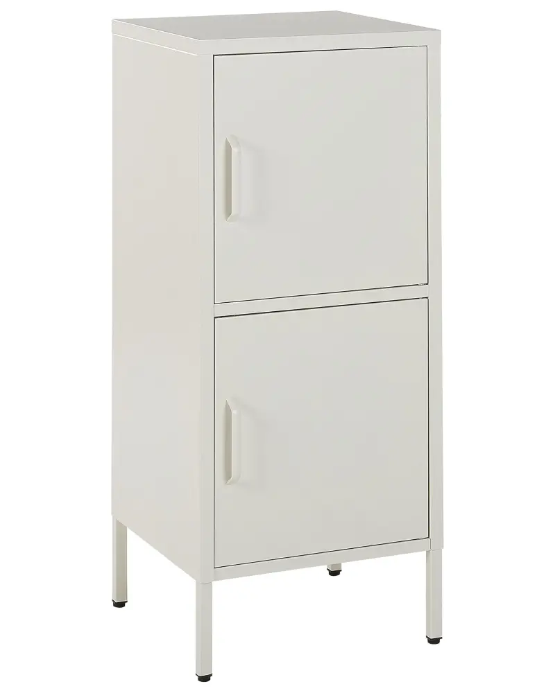 2 Door Metal Storage Cabinet White HURON