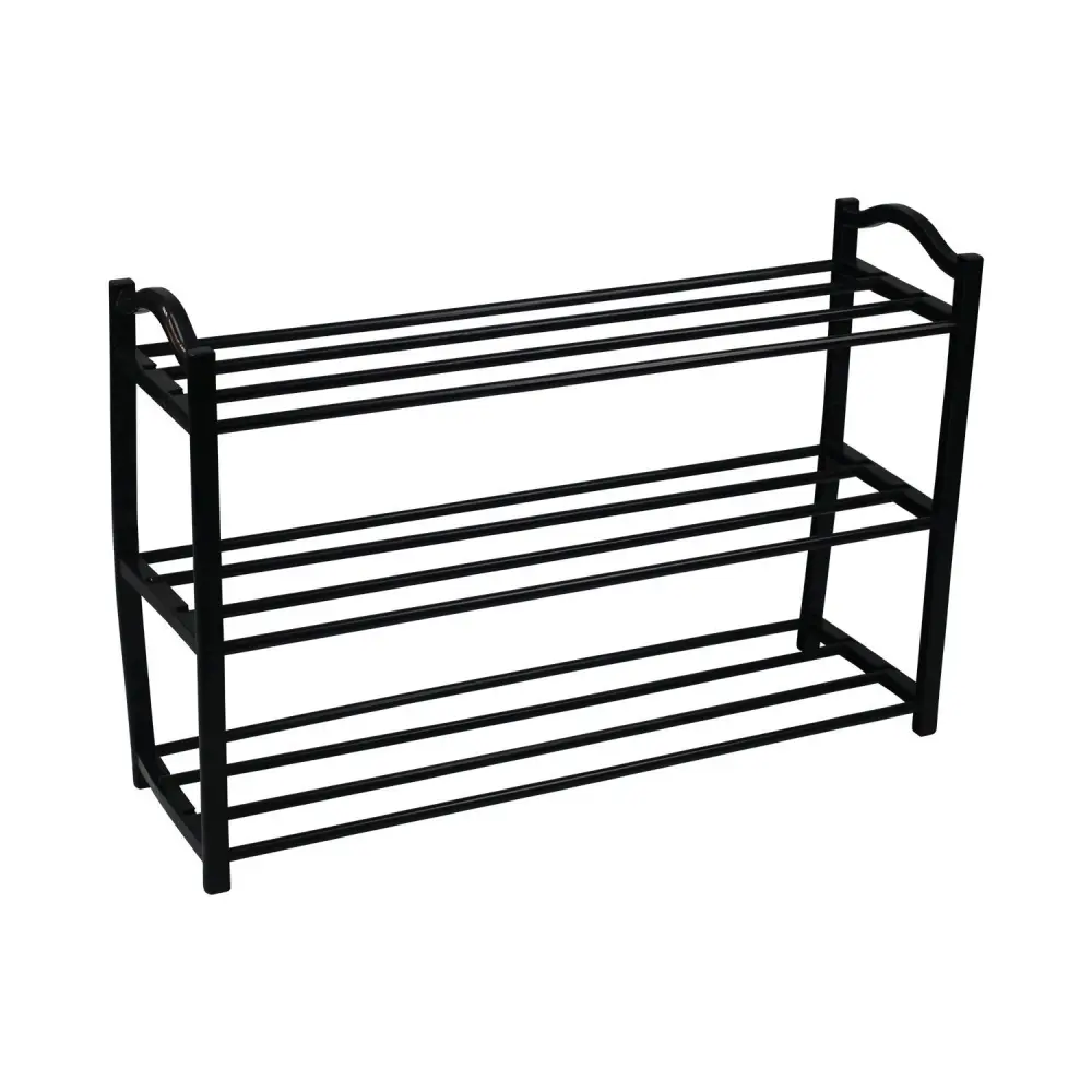 Estanterí zapatero 3 baldas zip negro 62,5x19x44cm thinia home