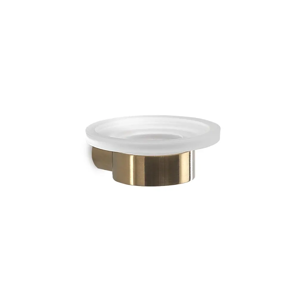 Portasapone muro Ottone e Cromall di Gedy serie Pirenei - Oro Matt