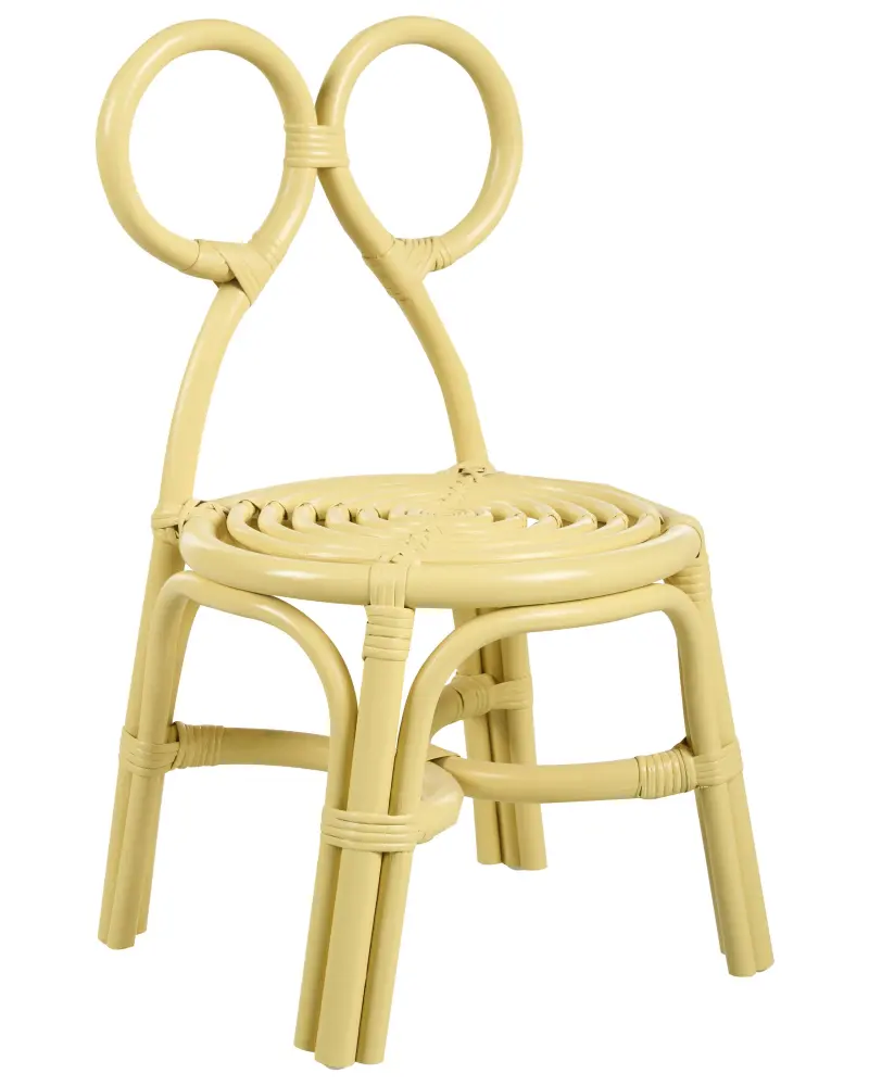 Silla infantil de ratán amarillo MIRTIA