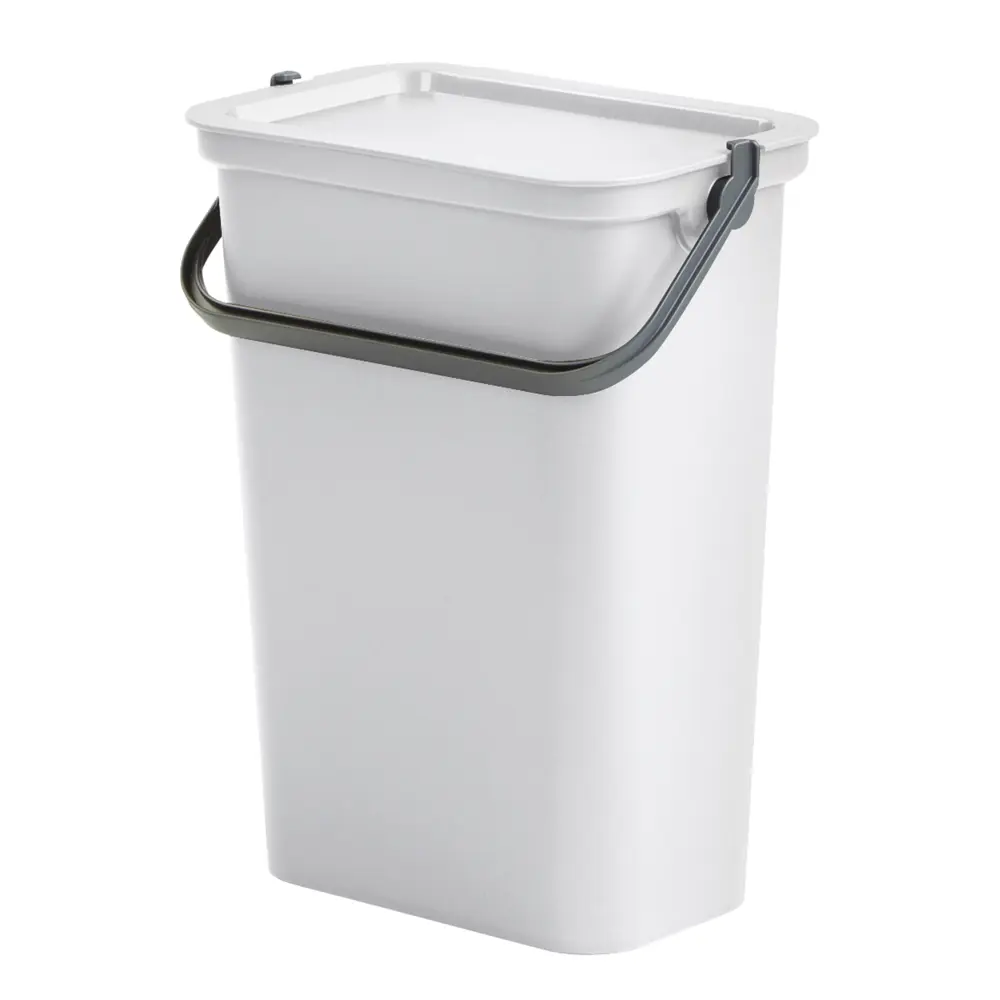 Contenedor de Pedal Tontarelli papelera blanco de 10l con asa - moda