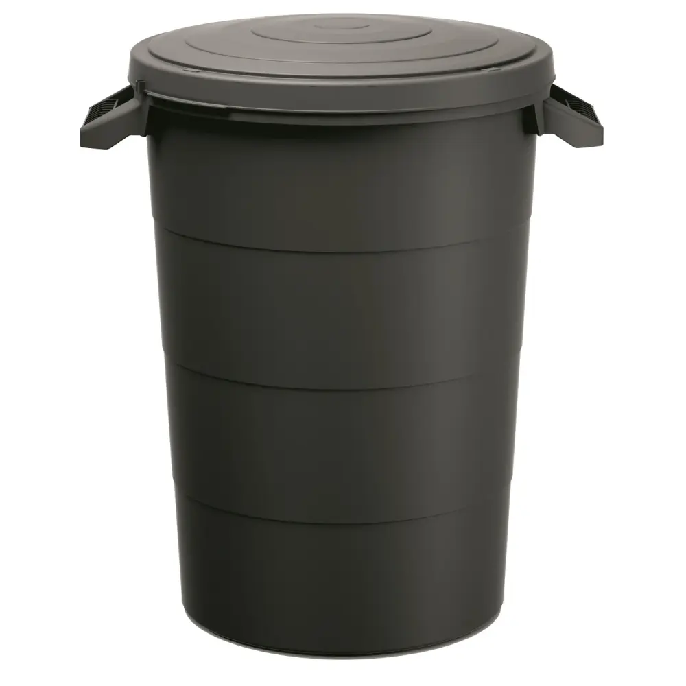 Cubo de basura Papelera Keden SUAVE - negra reciclaje 80 litros