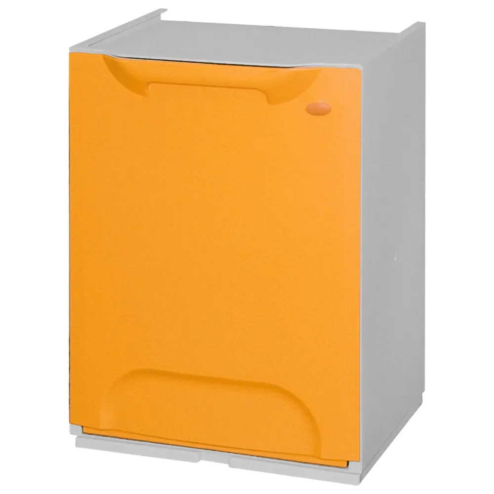 Well home papelera reciclaje polipropileno color naranja. Depósito 20l de Acero Inoxidable