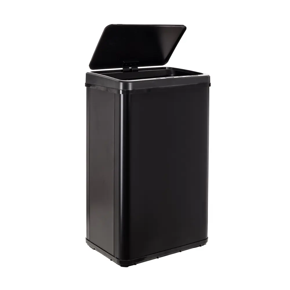 Wellhome cubo de basura negro, sin patas de 50l con apertura automática