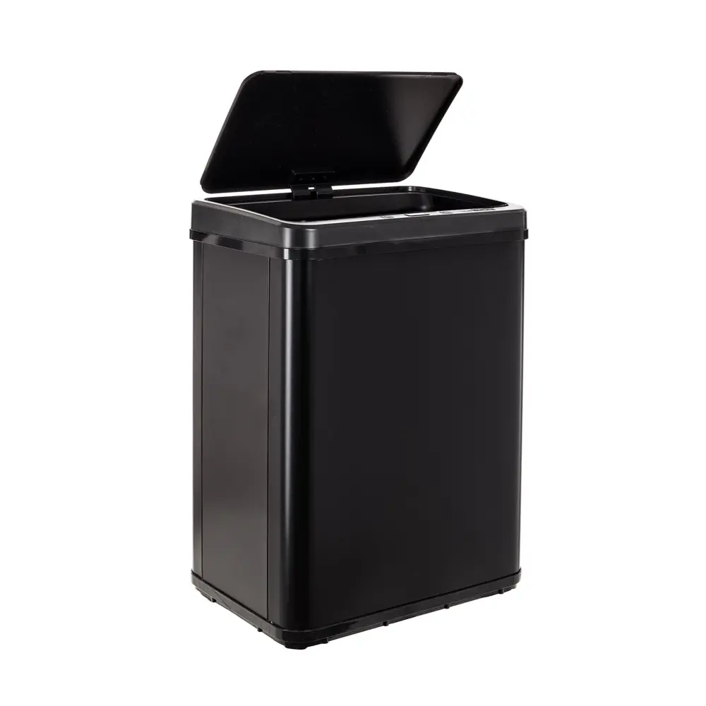 Wellhome cubo de basura negro, sin patas de 40l con apertura automática