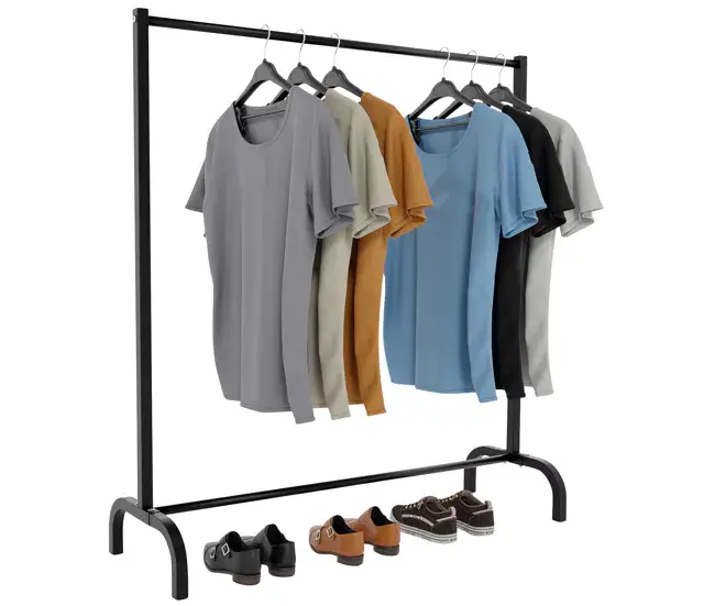 Perchero Lara en estilo industrial Metálico Negro 38X120X120 cm con Tapa Transparente