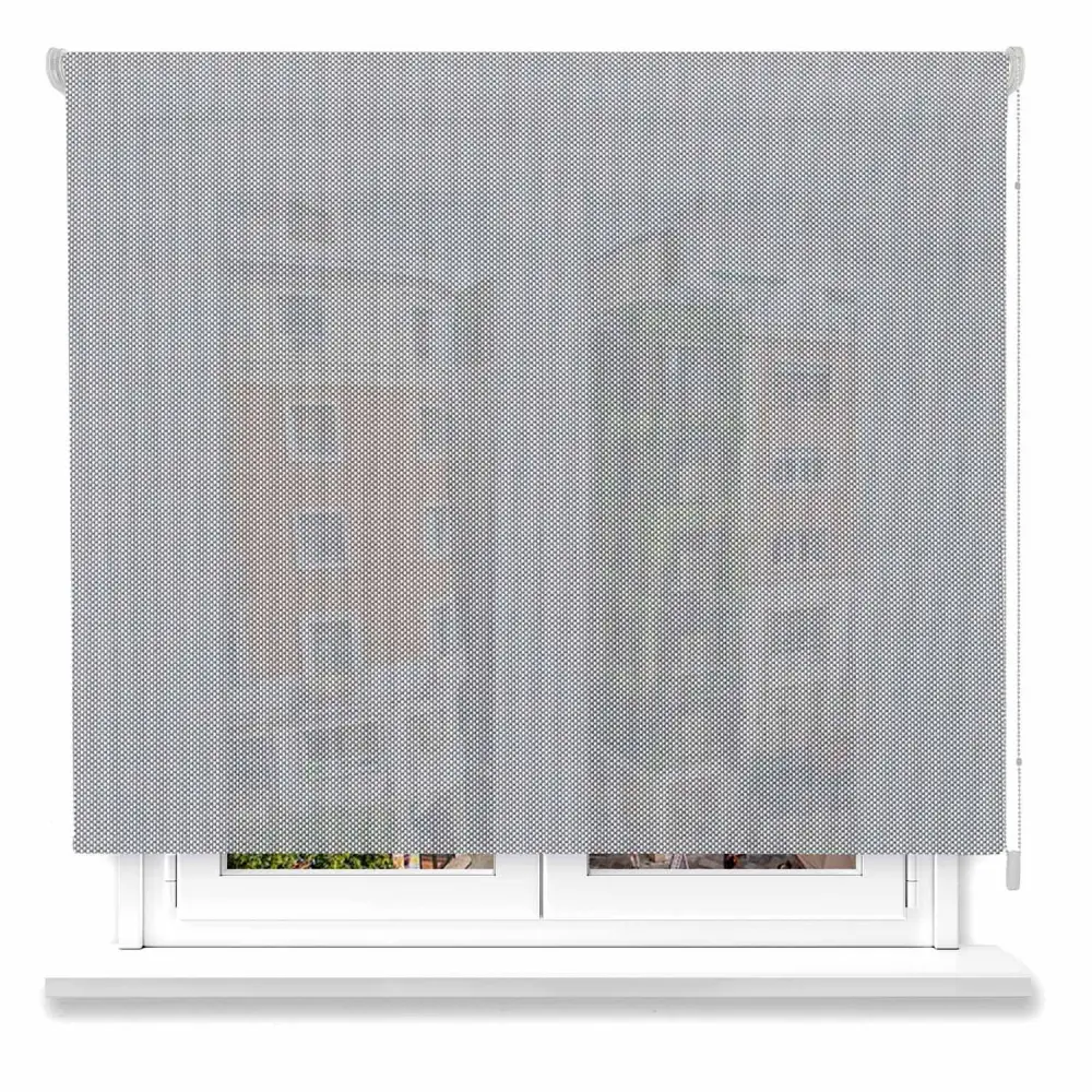 Estor enrollable screen básico 5% blanco perla 90x200cm.