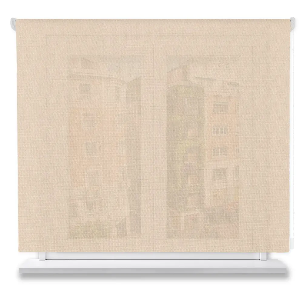 Estor enrollable screen elemental 5% blanco lino 240x150cm.
