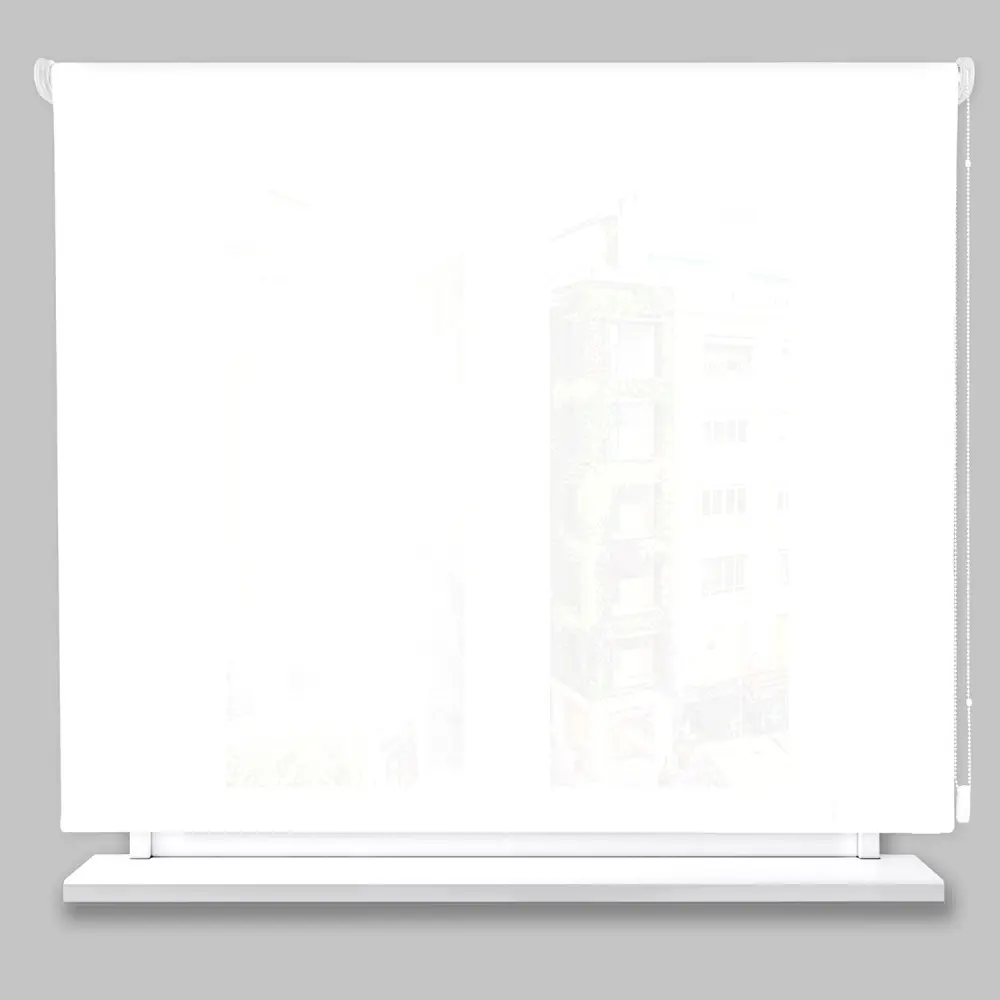 Estor enrollable screen sencillo 5% blanco 130x250cm.