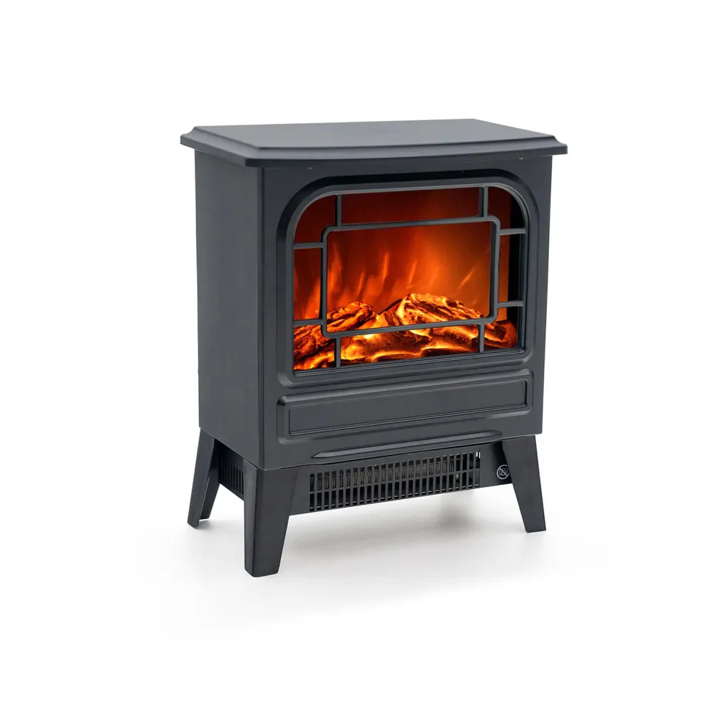 Chimenea eléctrica de suelo 1950w kekai nebraska 35x21x44 cm con simulación