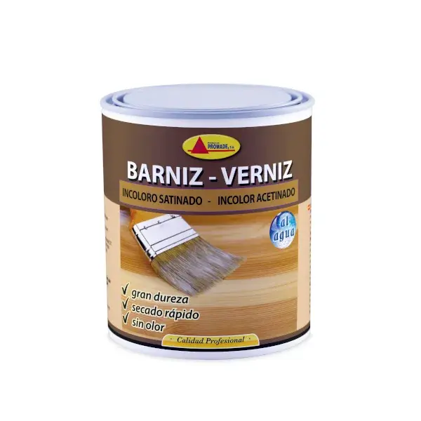 Barniz interior al agua satinado incoloro promade 4 l