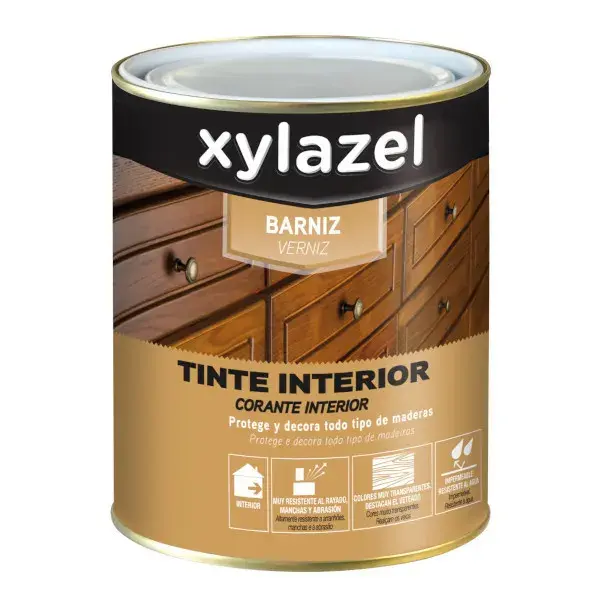 Barniz tinte interior brillante caoba xylazel 750 ml