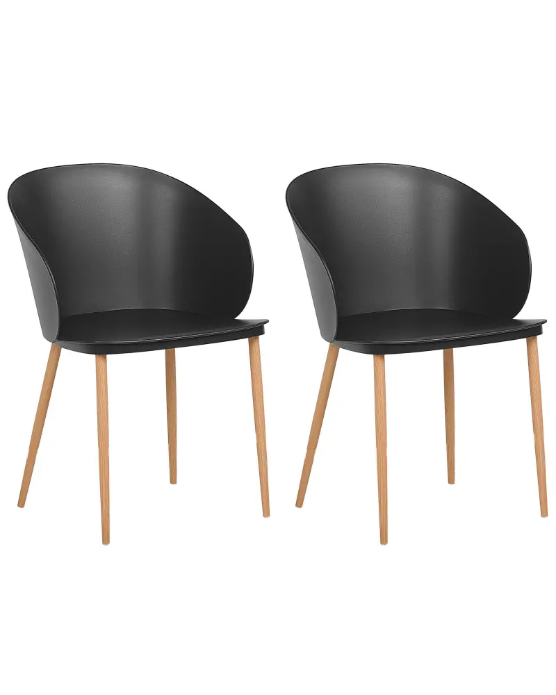 Set 2 Dining Chairs Black BLAYKEE