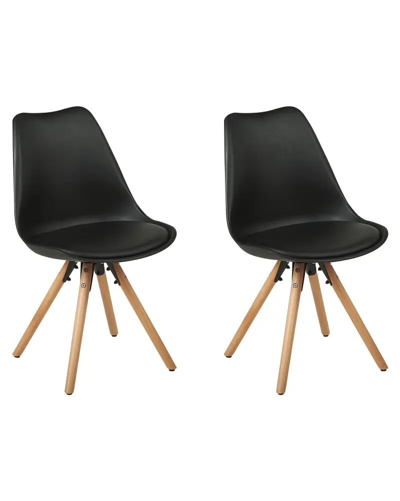 Set 2 Dining Chairs Black DAKOTA