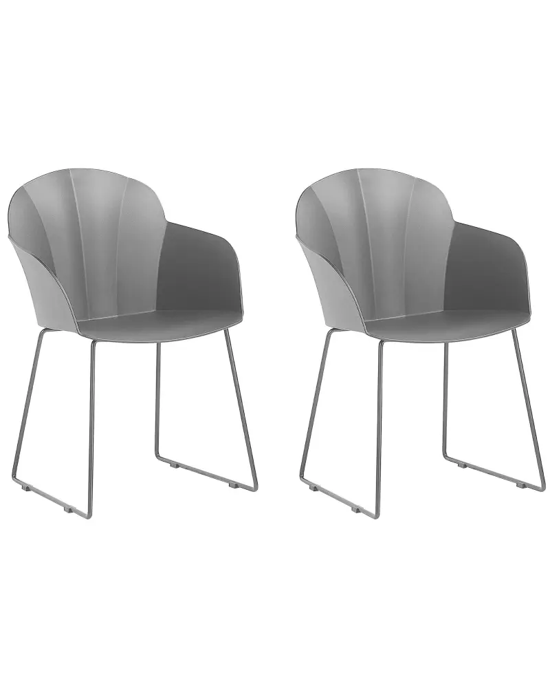 Set 2 Dining Chairs Black SYLVA