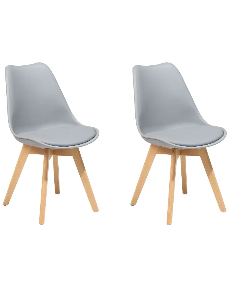 Set 2 Dining Chairs Grey DAKOTA II