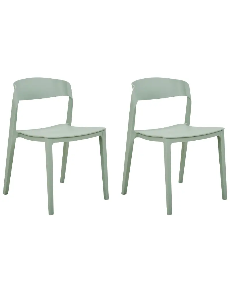 Set 2 Dining Chairs Mint Green SOMERS