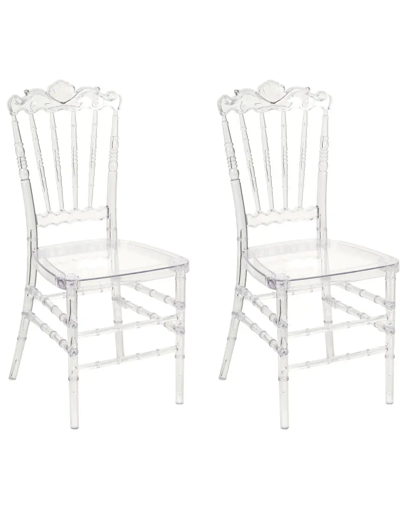 Set 2 Dining Chairs Transparent MENDON