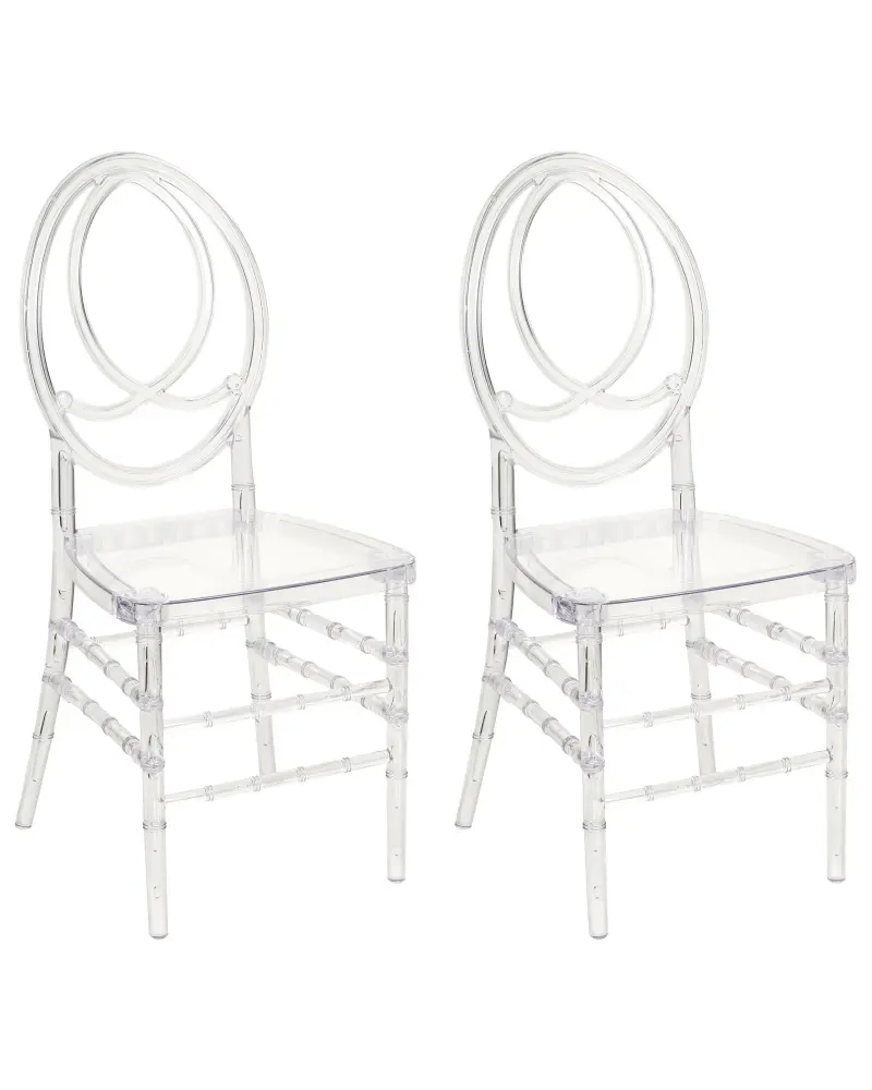 Set 2 Dining Chairs Transparent MIDWAY