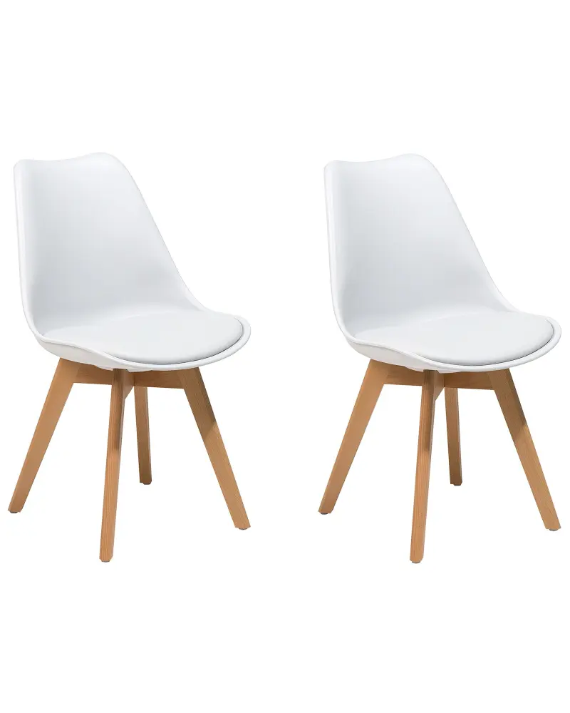 Set 2 Dining Chairs White DAKOTA II