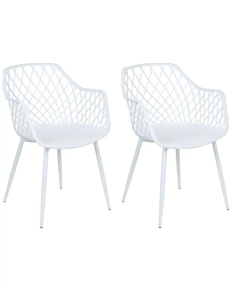 Set 2 Dining Chairs White NASHUA II