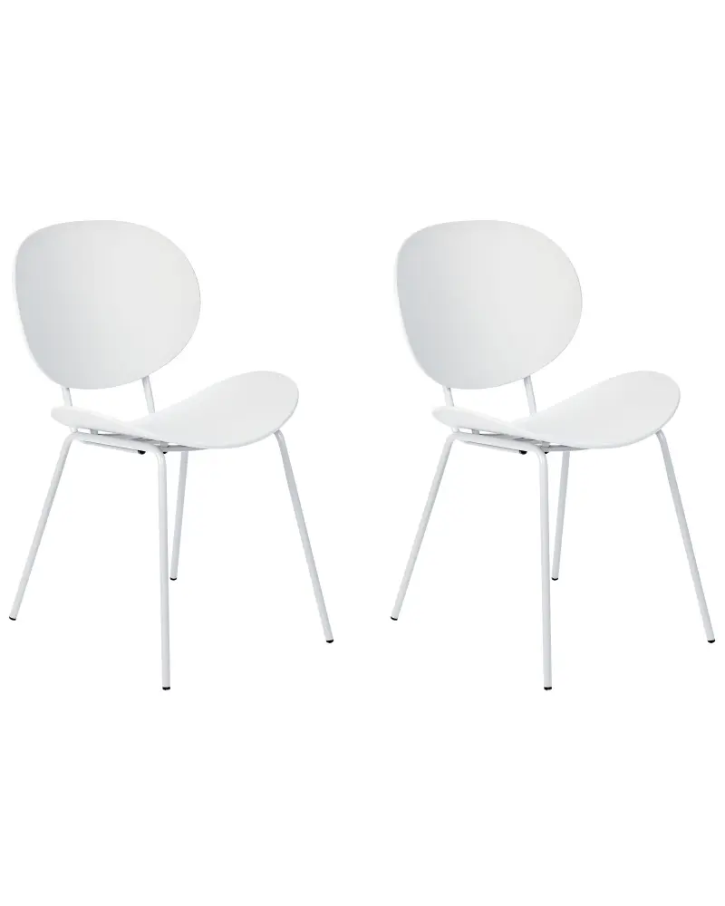 Set 2 Dining Chairs White SHONTO