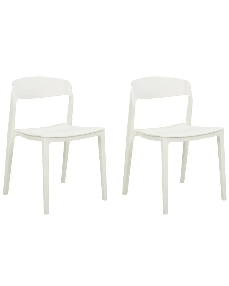Set 2 Dining Chairs White SOMERS