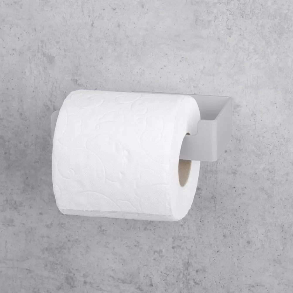Daske portarrollos papel higiénico adhesivo gris izquierdo zenda