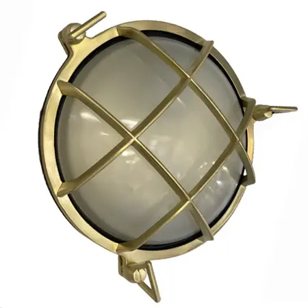 Apliqué bronce vidrio exterior IP44 Ø22 cm E27 - LGAP0002