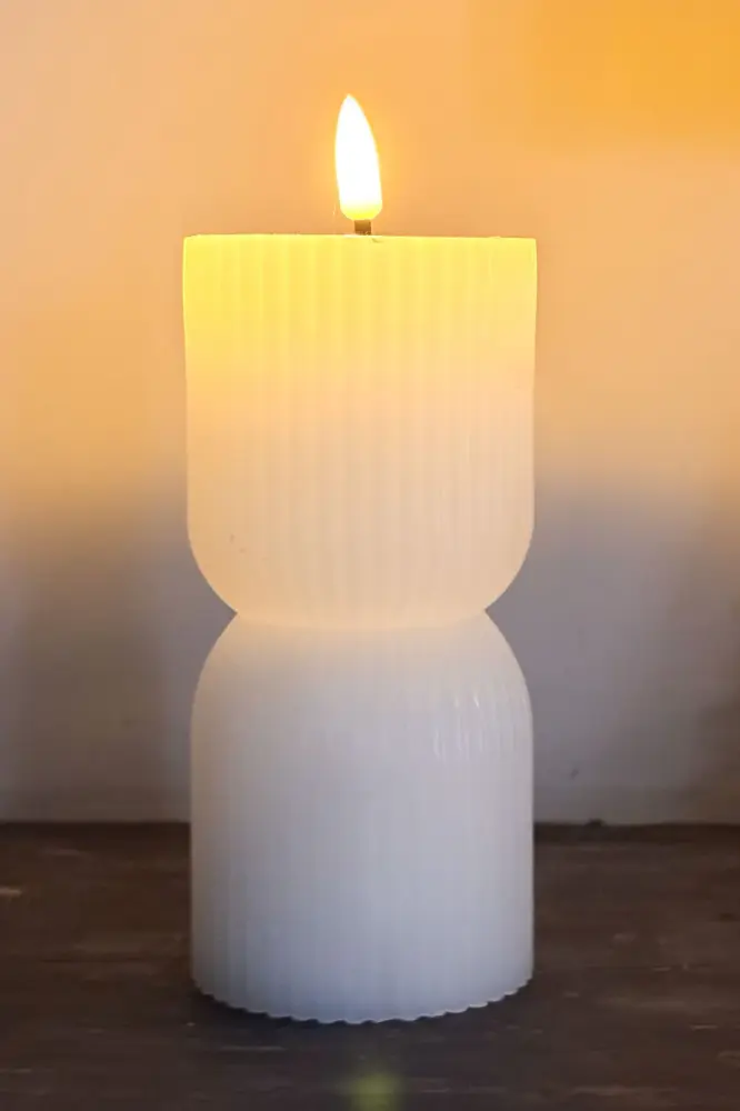 Candela LED Design Onde Bianca