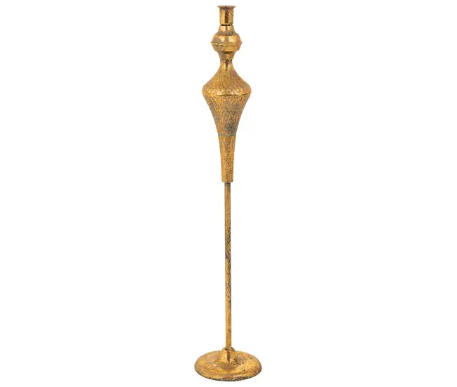 Candelabro de acero dorado 12x12x62.5