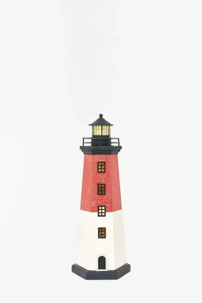 Faro de Resina con LED blanco y rojo - D1031
