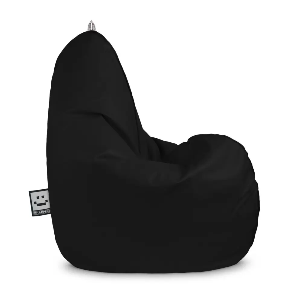 Puff pera relax polipiel exterior o interior negro happers xl para Partidas Largas