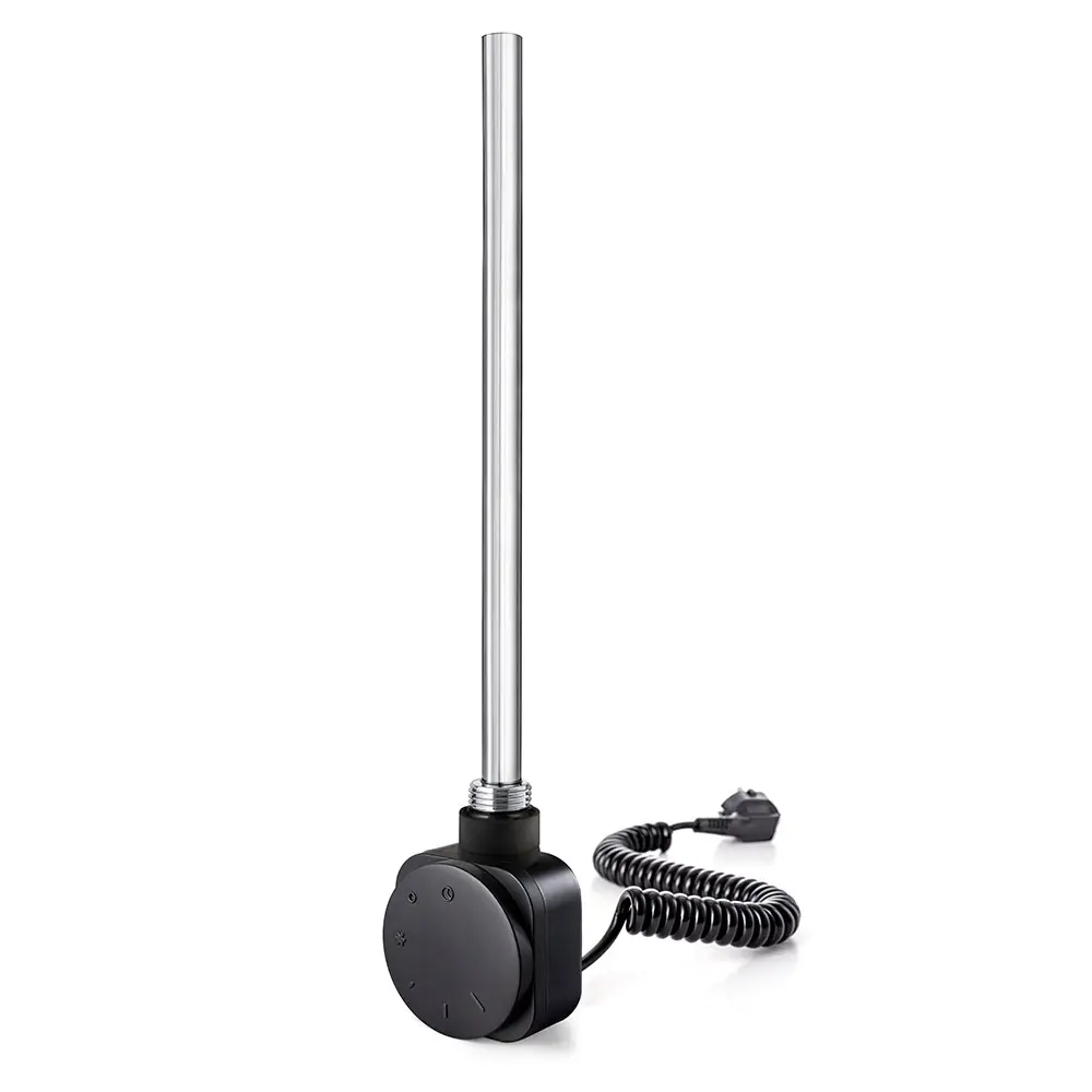 Kibath termostato com resistência redonda 600w acabamento preto fosco