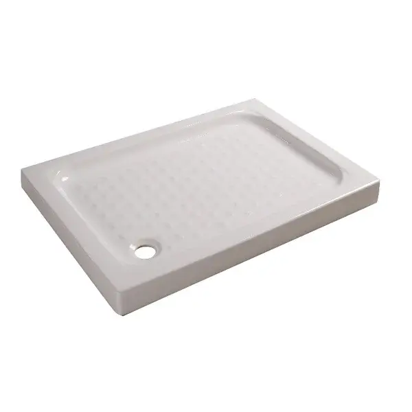 Plato ducha Catia cerámica blanco 100x70 cm cooke_lewis