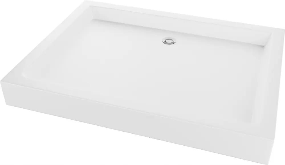 Plato de ducha antideslizante 100x80cm, blanco