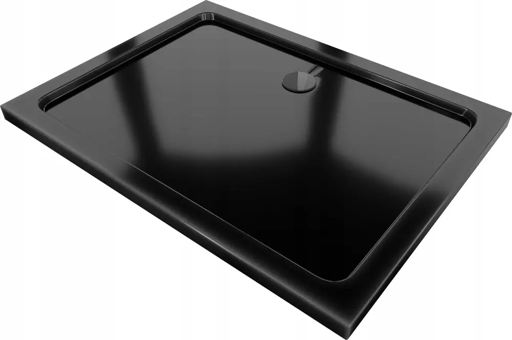 Plato de ducha antideslizante 100x90cm, negro