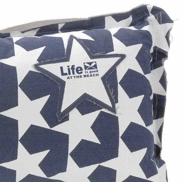 Algodón Egipcio 100% Cojín diseño estrellas Fabrics 60 x 38 cm azul