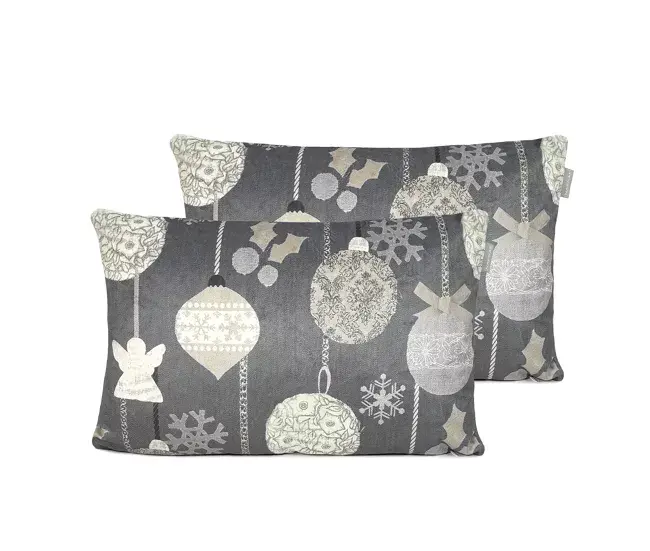 Algodón Egipcio 100% FUNDA DE COJIN DE TERCIOPELO DE NAVIDAD RUSTIC 30x45 cm (2)