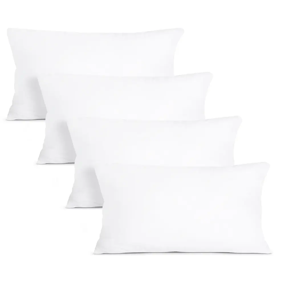 Algodón Egipcio 100% Relleno de cojín de fibra hueca de alta recuperación - Pack 4 rellenos - 30x50 cm