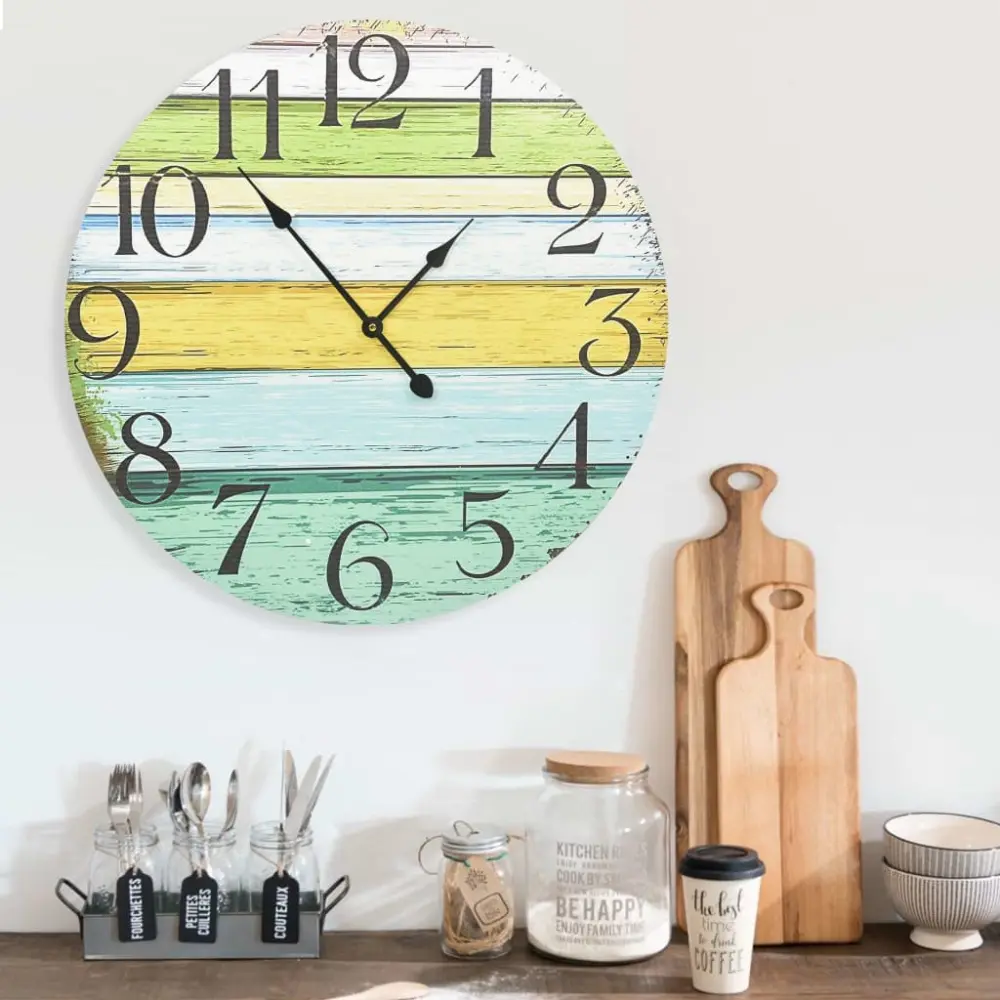 Reloj de Cocina Digital Orologio da parete MDF multicolore