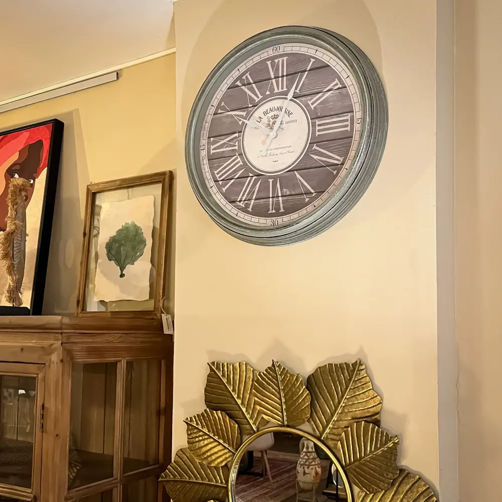 Reloj de pared gris 50 cm